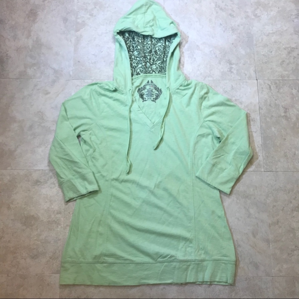 Danskin Green Hooded Top Size M